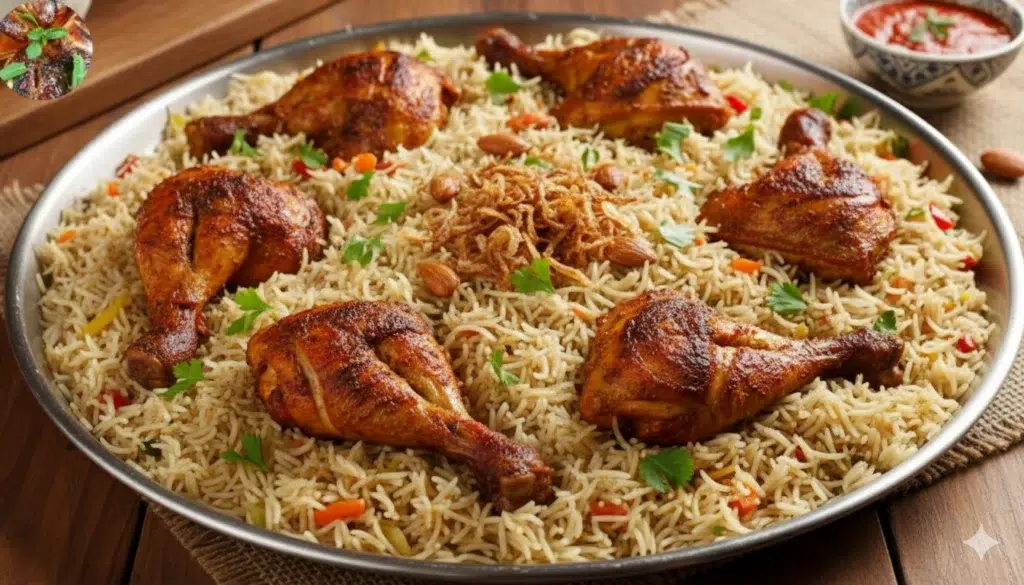 arabian kabsa rice recipe ready to serve