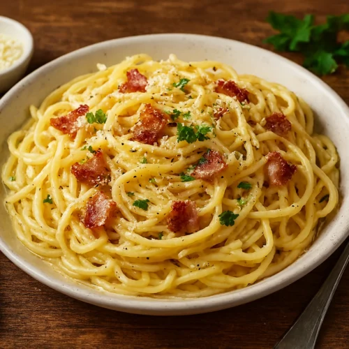Homemade Spaghetti Carbonara with Classic Italian Flair