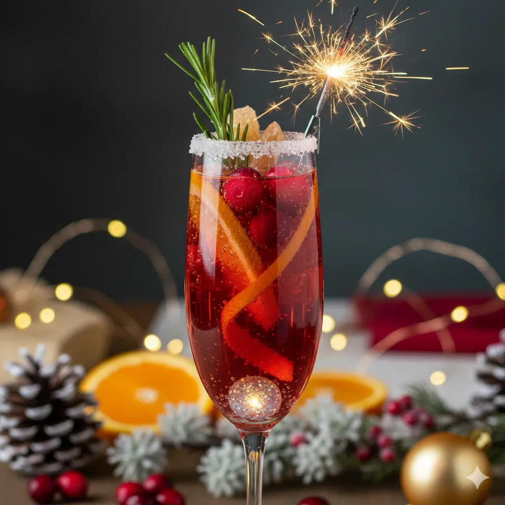 Festive Cranberry Orange Sparkler