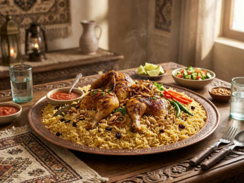 Authentic Chicken Mandi Rice Recipe With Arabian Flavors