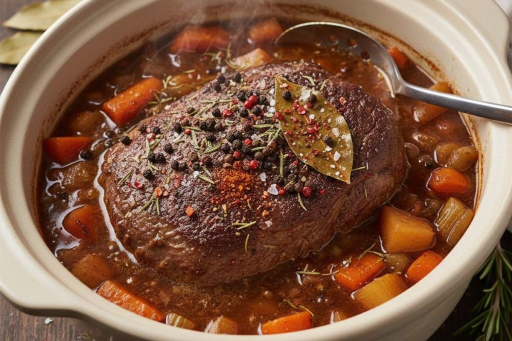 Slow Cooker Beef Chuck Roast with spices