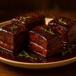 Finishing-Plating Brised short ribs