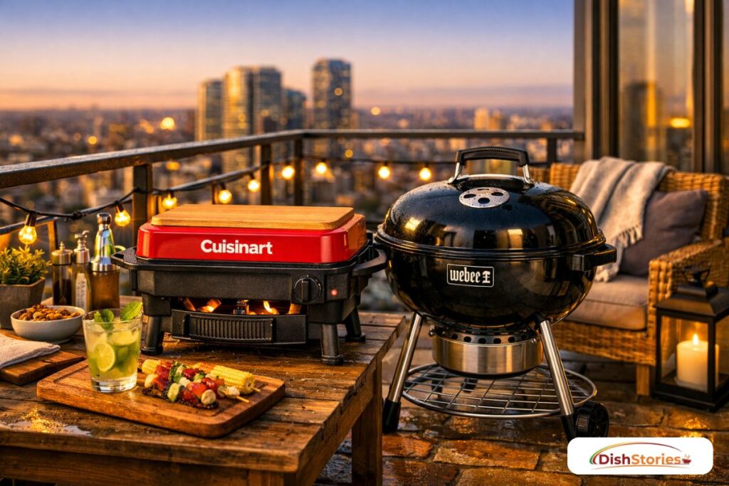Best portable grills for small patios and apartment balconies in 2026 lifestyle setting
