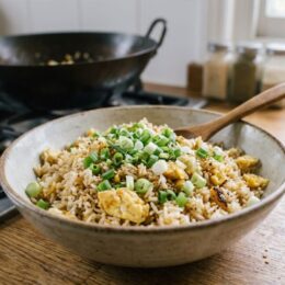 Homemade Egg Fried Rice Ready to Serve