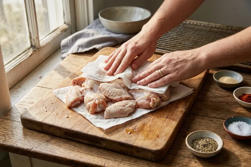 Preparing Chicken Wings for Baking
